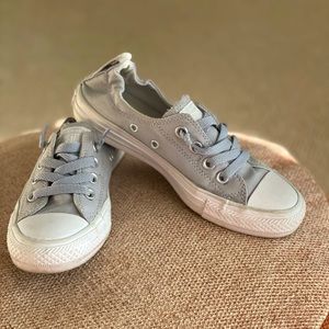Converse gray slip-ons women’s size 6